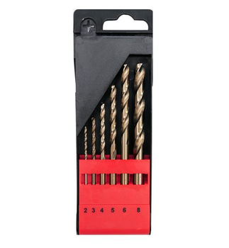 YATO ZESTAW WIERTEŁ DO METALU HSS  6 elem. 2, 3, 4, 5, 6, 8mm, KOBALT
