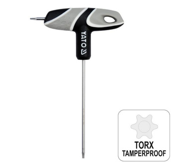 YATO KLUCZ TRZPIENIOWY TORX Z RĘKOJEŚCIĄ T 8, Z OTWOREM