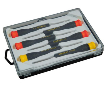 STANLEY WKRĘTAKI PRECYZYJNE KOMPLET 6 szt. PŁASKIE+ KRZYŻOWE