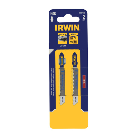 IRWIN BRZESZCZOT HSS DO WYRZYNARKI / TYP T / METAL 2,5 - 6mm /2szt.