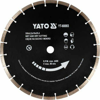 YATO TARCZA DIAMENTOWA DO BETONU 350x25,4mm