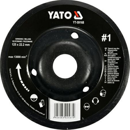 YATO TARNIK WYPUKŁY 125mm NR1