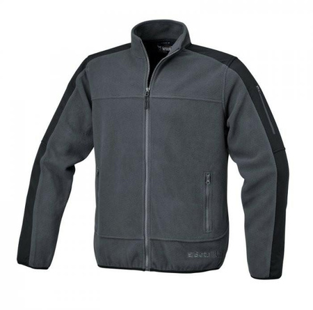 BETA KURTKA POLAROWA SZARA ZE WSTAWKAMI Z POLIESTRU 280 GRAM SZARA 7622G - ROZMIAR XXXL