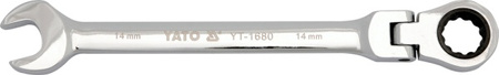 YATO KLUCZ PŁASKO-OCZKOWY Z GRZECHOTKĄ  9mm, Z PRZEGUBEM 1675