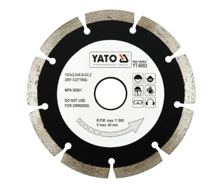 YATO TARCZA DIAMENTOWA SEGMENTOWA 125 x 22,2mm   6003