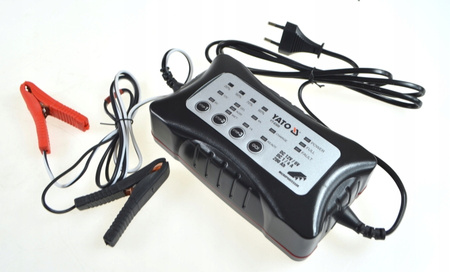 YATO PROSTOWNIK ELEKTRONICZNY 6V / 12V 4A 0-200Ah MOKRY/ŻELOWY/AGM