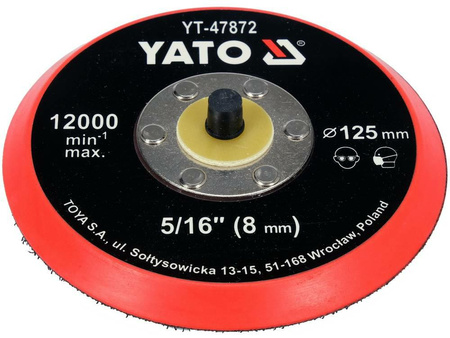 YATO DYSK / TALERZ POLERSKI Z RZEPEM 125mm  5/16"