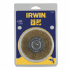 IRWIN SZCZOTKA TARCZOWA Z TRZPIENIEM 100mm x 12mm z drutu mosiężnego do drewna