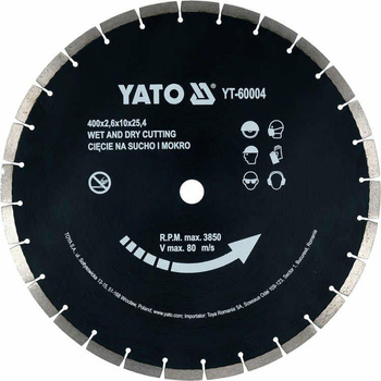 YATO TARCZA DIAMENTOWA DO BETONU 400x25,4mm