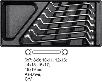 YATO WKŁADKA DO SZUFLADY KLUCZE OCZKOWO-ODGIĘTE 7 elem. 6-19mm  5533