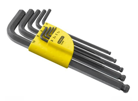 STANLEY ZESTAW IMBUSÓW Z KULĄ 9szt.1,5 - 10mm