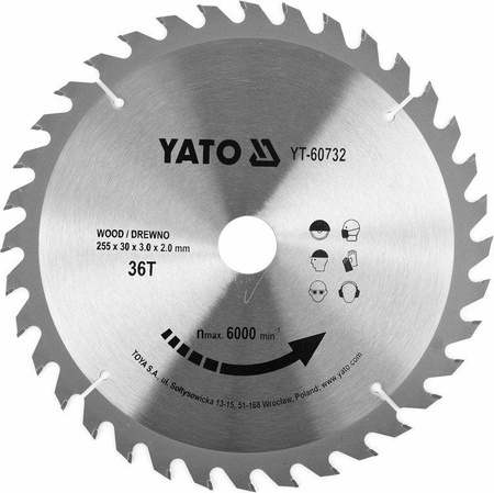 YATO PIŁA TARCZ.WID. 255*36*30    60732