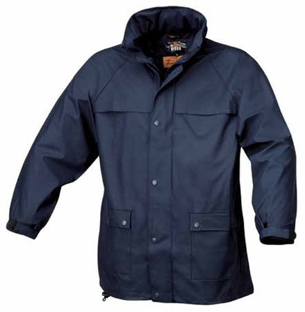 BETA KURTKA Z MATERIAŁU PCV, WODOODPORNA (NIEBIESKA) – ROZMIAR XXL