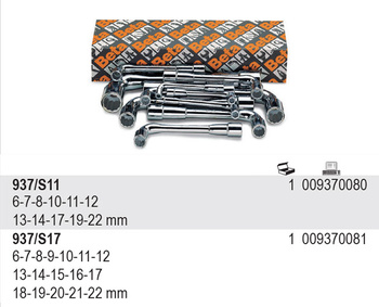 BETA ZESTAW 17 KLUCZY NASADOWYCH  KĄTOWYCH DWUSTRONNYCH 937/S17