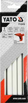 YATO WKŁAD KLEJOWY TERMOTOPLIWY 11,2x200mm BIAŁY 5szt.