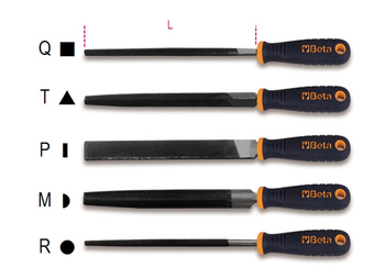 BETA PILNIKI RÓWNIAKI 8” 200 mm, Z RĘKOJEŚCIĄ KOMPLET 5 elem.