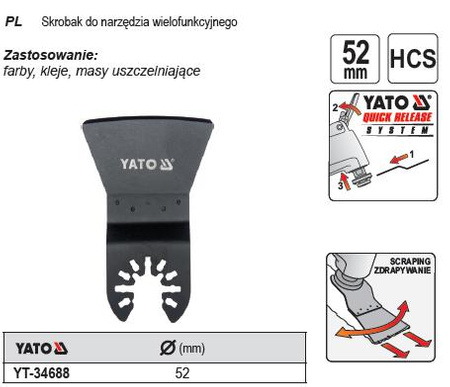 YATO SKROBAK DO NARZĘDZIA WIELOFUNKCYJNEGO 34688