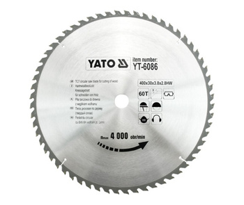 YATO PIŁA TARCZOWA WIDIOWA 400x30mm  60-ZĘBÓW 6086