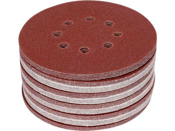 YATO KRĄŻEK ŚCIERNY NA RZEP 8 OTW.P220 150mm  /50szt.