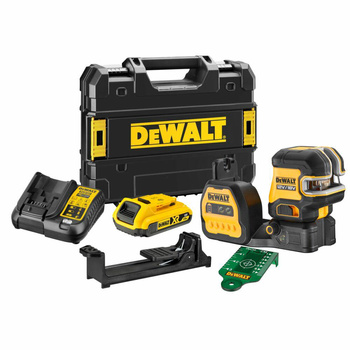 DEWALT.LASER LINIOWY 12/18V DCE825D1G18 ZIELONY + 5-PUNKTOWY 1x2,0Ah