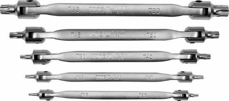 YATO ZESTAW KLUCZY TORX Z PRZEGUBEM 5szt.