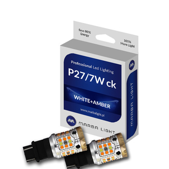 Żarówki LED 9-30V P27/7W 3157 Biało pomarańcz MLDC3157CAN CK