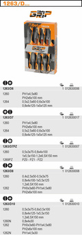BETA WKRĘTAKI GRIP KOMPLET 7 elem. /1263/D7