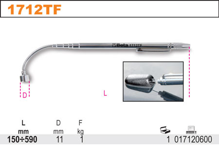 BETA CHWYT MAGNETYCZNY TELESKOPOWY Z ELASTYCZNĄ GŁOWICĄ