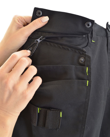 AWTOOLS SPODNIE ROBOCZE KIESZENIE MONTERSKIE T3/ ODBLASKOWE/ XXL