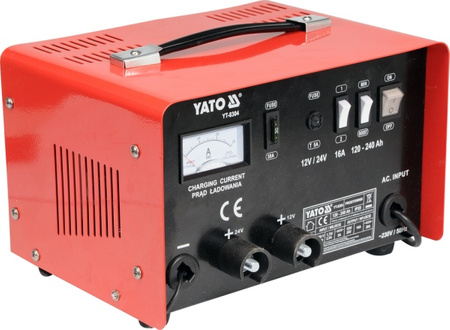 YATO PROSTOWNIK ZE WSPOMAGANIE ŁADOWANIA 16A 12V / 24V 120 - 240Ah