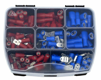 BM ZESTAW KOŃCÓWEK KONEKTOROWYCH 150szt. IZOLOWANYCH