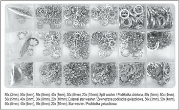YATO PODKŁADKI ZABEZPIECZAJĄCE MIX 720szt.