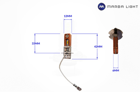 Żarówki Przeciwmgielne H3 LED MLV1H3