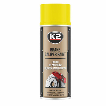 K2 LAKIER DO ZACISKÓW HAMULCOWYCH. BRAKE CALIPER SPRAY - ŻÓŁTY 400ML