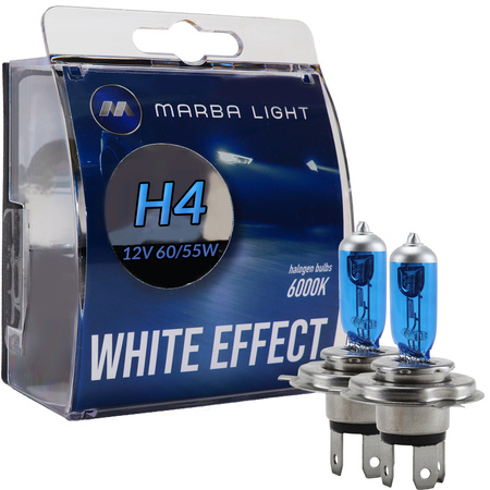 ŻARÓWKI MARBA LIGHT WHITE EFFECT H4 60/55W 12V W5W