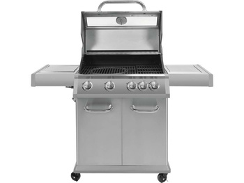 YATO GRILL GAZOWY 4+1 STAL NIERDZEWNA 14,2KW / SZYBA