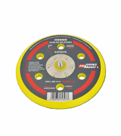 AW DYSK 125mm DO SZLIFIERKI MIMOŚRODOWEJ PNEUMATYCZNEJ