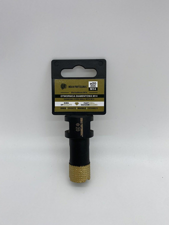 KORONA DIAMENTOWA M14  20mm WIERCENIE NA SUCHO /INDIAN PROFESSIONAL
