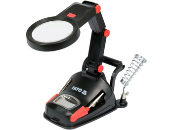 YATO LUPA / UCHWYT TRZECIA RĘKA Z PODŚWIETLENIEM