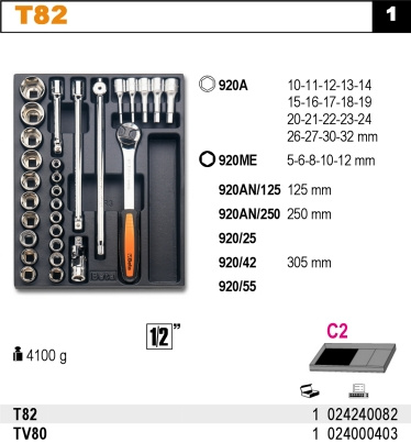 BETA ZESTAW NARZĘDZI 29szt.WE WKŁADZIE