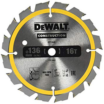DEWALT PIŁA TARCZ.136x10mmx16z