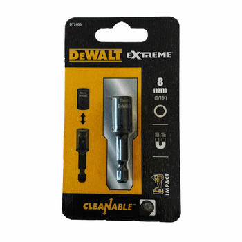 DEWALT KOŃCÓWKA Z NASADKĄ  8mm UDAROWA SAMOCZYSZCZĄCA