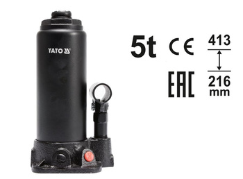 YATO DŹWIGNIK TŁOKOWY HYDRAULICZNY SŁUPKOWY  5T, 216 - 413mm
