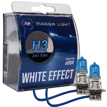 ŻARÓWKI MARBA LIGHT WHITE EFFECT H3 70W 24V