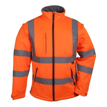BETA KURTKA SOFTSHELL OSTRZEGAWCZA POMARAŃCZOWA  L ODPINANY RĘKAW