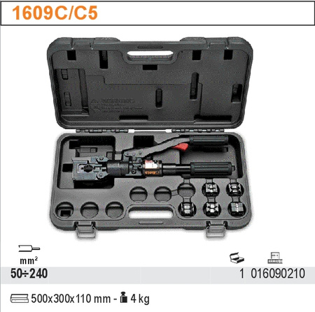 BETA SZCZYPCE HYDRAULICZNE DO ZACISKANIA NIEIZOLOWANYCH KOŃCÓWEK KABLOWYCH W WALIZCE 1609C/C5