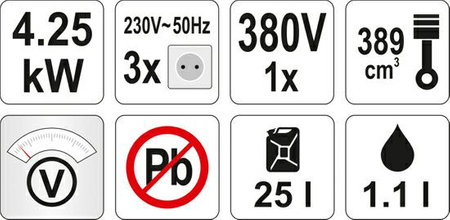 YATO GENERATOR PRĄDOTWÓRCZY 4,25KW + 400V