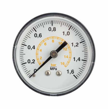 AWTOOLS MANOMETR PNEUMATYCZNY 1/4" 16BAR, DO POWIETRZA