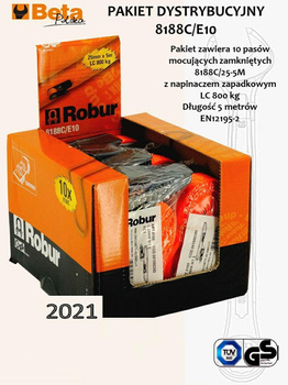 BETA PAS MOCUJĄCY 750kg/5,0m/25mm  EKSPOZYTOR /10szt