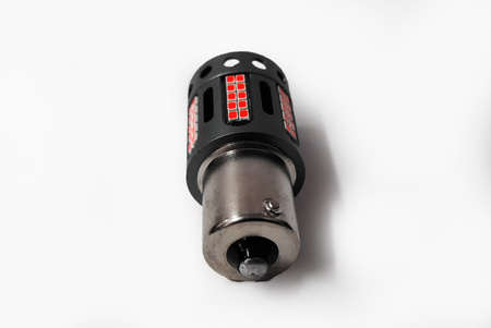 Żarówka P21W BA15S LED 100% CANBUS RED MLWINP21R